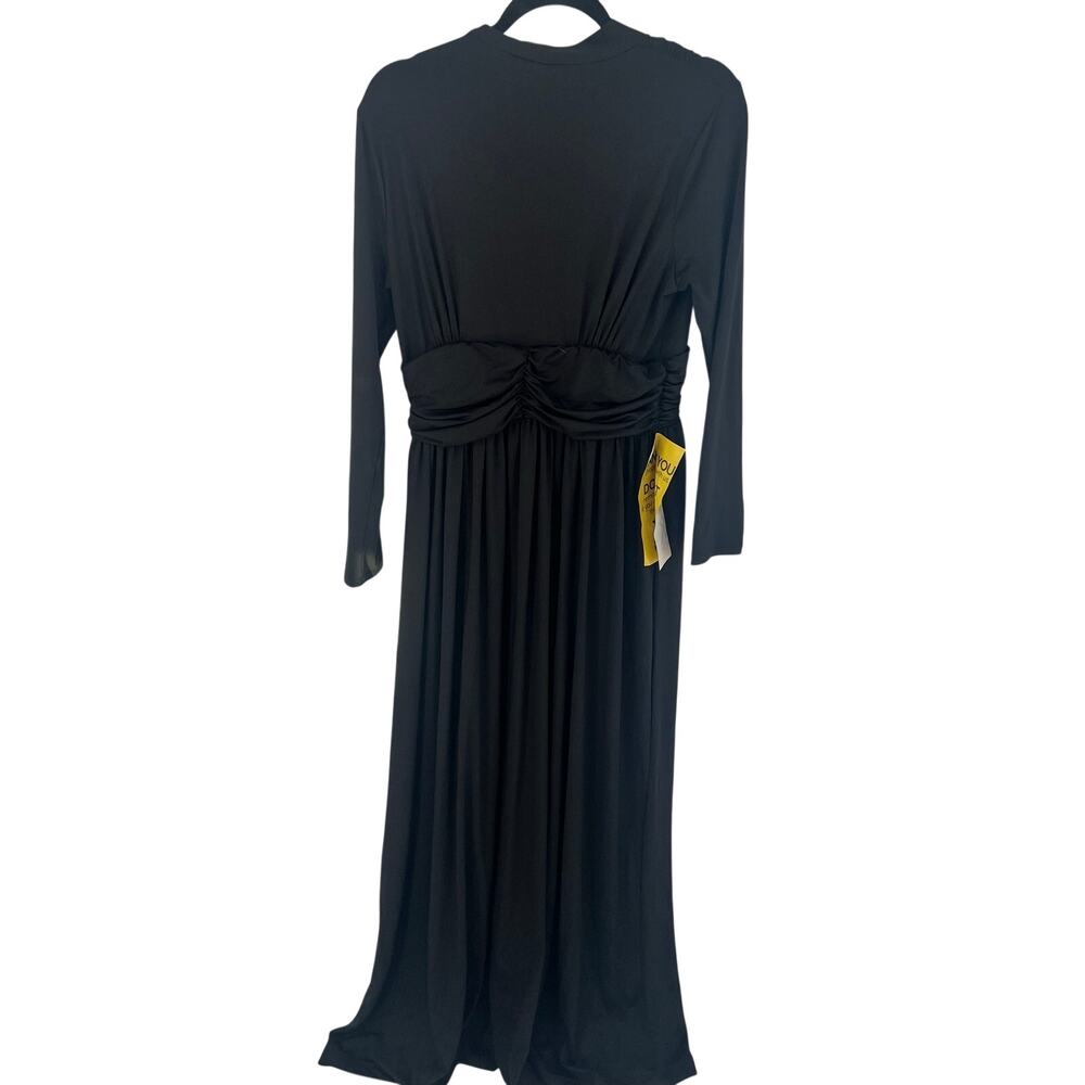 Kho Koh Black Long Sleeve Maxi Dress Formal Gown Size 4 NWT - Picture 6 of 8